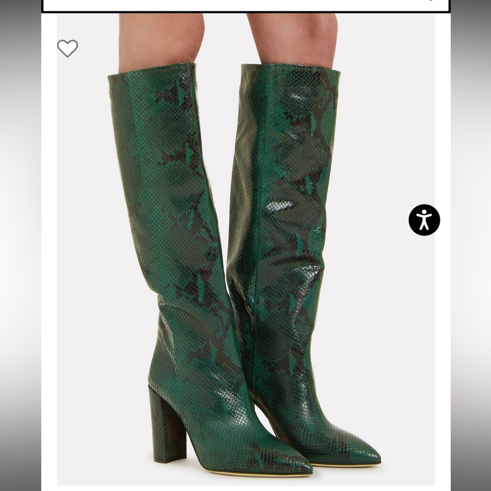 Paris Texas Python-Embossed Leather Knee-High Boo… - image 6